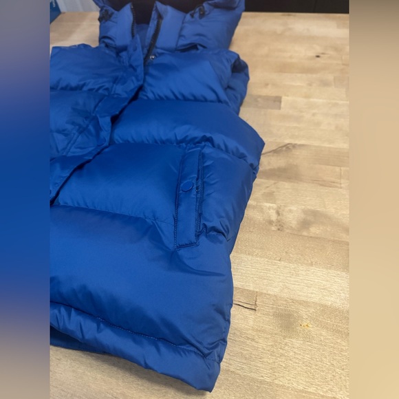 Quince Responsible Hooded Blue down filled Puffer Vest - Picture 3 of 12